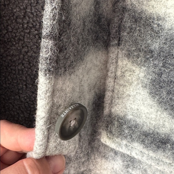 ALL SAINTS jacket Fenix Gray Camo Wool Blend Jacket Size 6 US - Picture 7 of 7